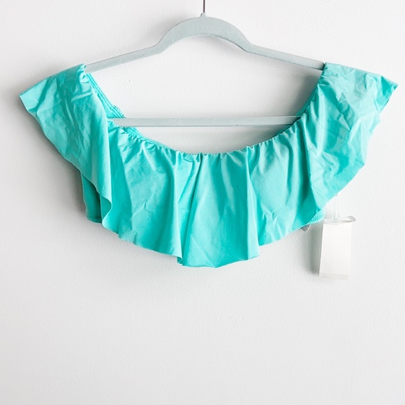 $5 $5 $5 NEW Trina Turk Bikini Ruffle Off Shoulder Swim Top Sz8 - Picture 2 of 6